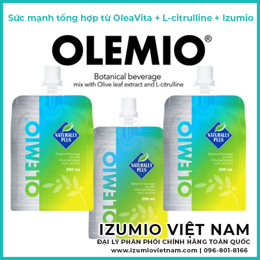 OLEMIO nước hydrogen OLEMIO -Sức mạnh tổng hợp từ OleaVita , L-citrulline , Izumio 13